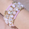 Rose Quartz, Evil Eye Bracelet Set